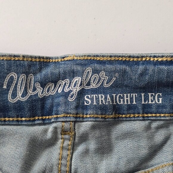 NWT Wrangler Straight Leg Jeans 90s Size 27 Blue - Picture 5 of 6
